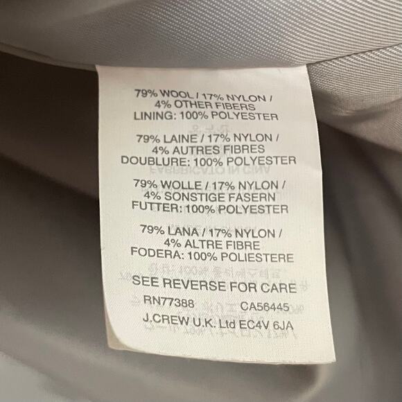 J. Crew Jacket Womens Size 6 Gray Melton Wool Full Zip Hooded Pea Coat Preppy - Picture 12 of 13